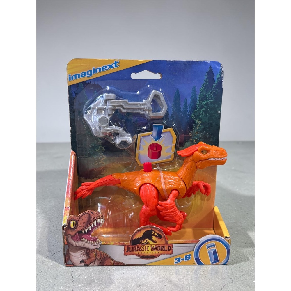 Imaginext Jurassic World Dominion Pyroraptor Dinosaur Figure Orange New